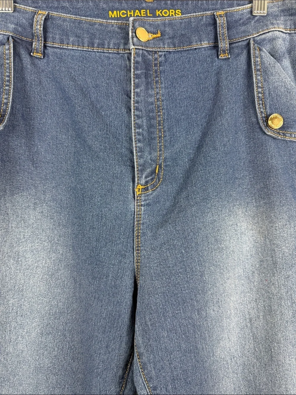 Michael Kors Medium Wash Straight Leg Jeans Women's 16 Classic Stretch Denim